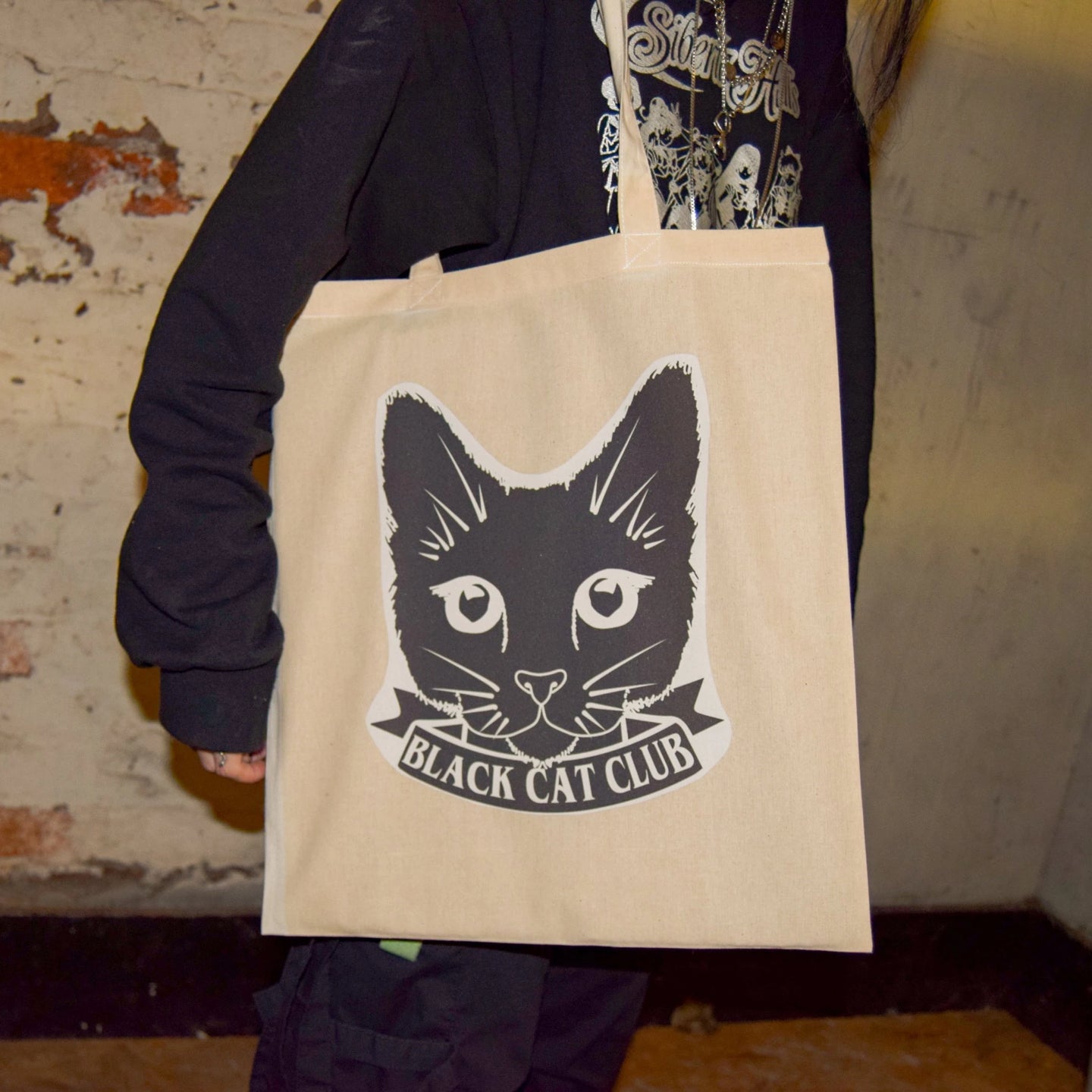 Black Cat Club Totebag by Extreme Largeness