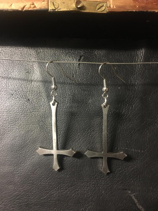 Inverted cross - örhänge par