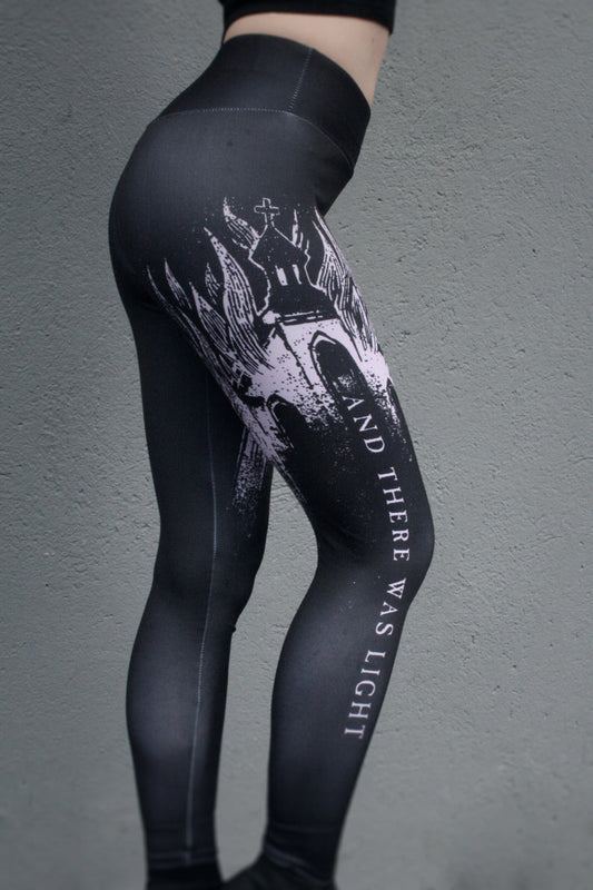 Let there be light Leggings Purple by Torvenius