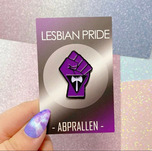 Lesbian Pride Enamel Pin by Abprallen UK