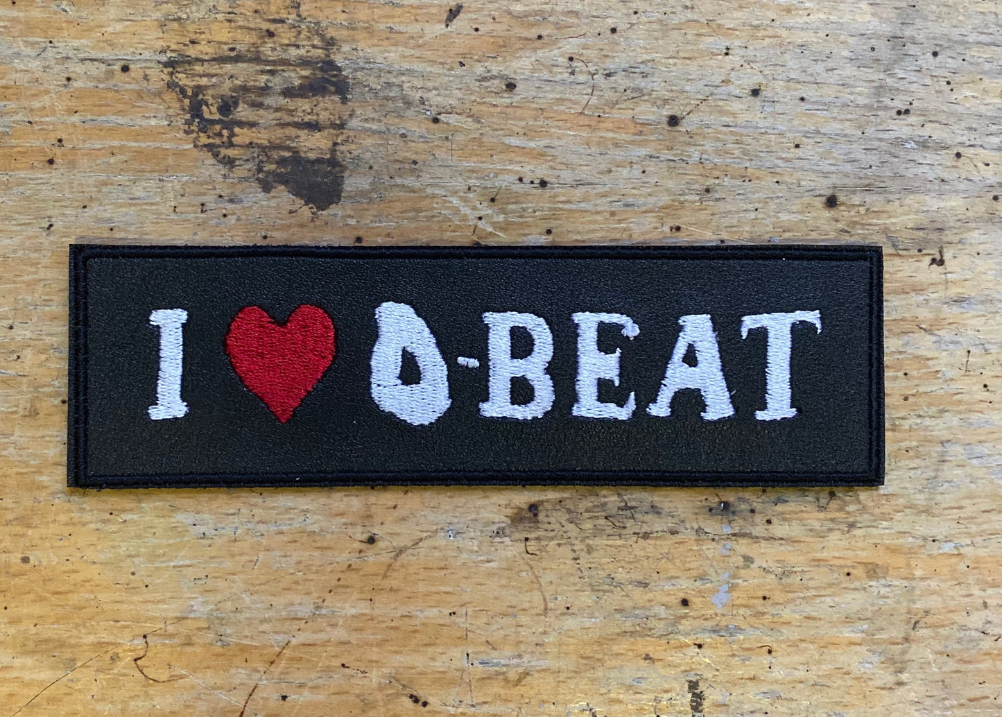 I Love D-beat - Fake Leather Patch - Insane//Phobia Embroidery