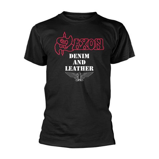 Saxon - Denim And Leather - T-Shirt Unisex Officiell Merch