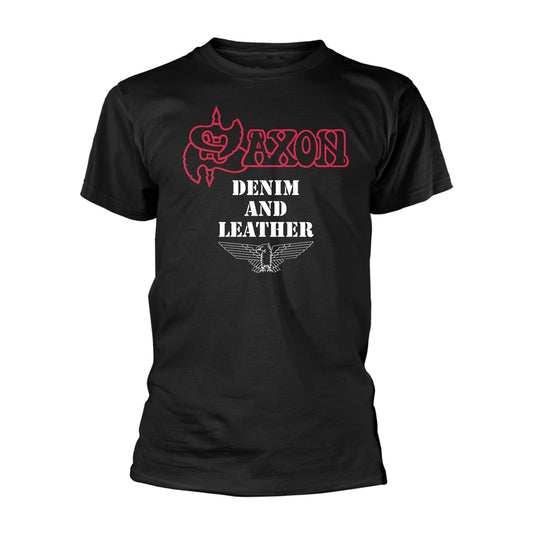 Saxon - Denim And Leather - T-Shirt Unisex Official Merch