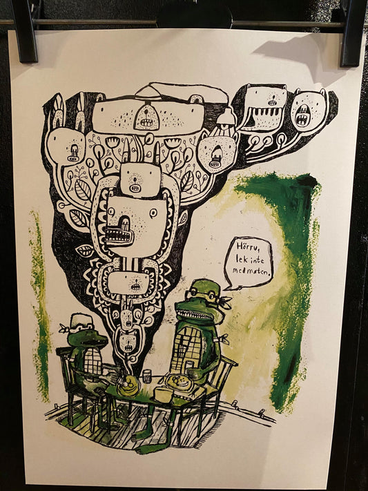 Lek inte med maten Poster by Sara Granér
