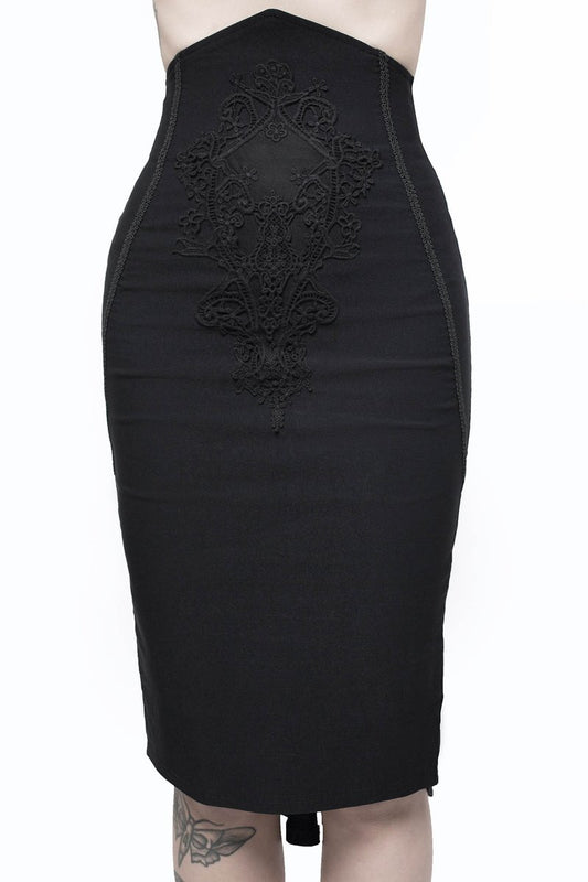 Arabella pencil skirt by Killstar, front