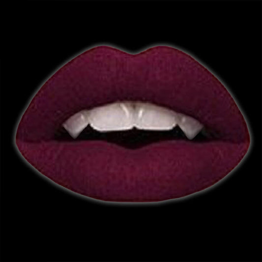 Applied lipstick from Lovelace Cosmetics